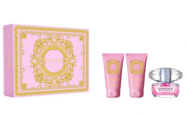 Versace Bright Crystal Набор (Туалетная вода 50 мл + бальзам для тела 50 мл + гель для душа 50 мл)