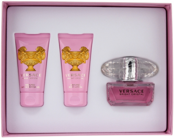 Versace Bright Crystal Набор (Туалетная вода 50 мл + бальзам для тела 50 мл + гель для душа 50 мл)